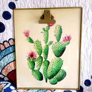 Picture clip with cactus design